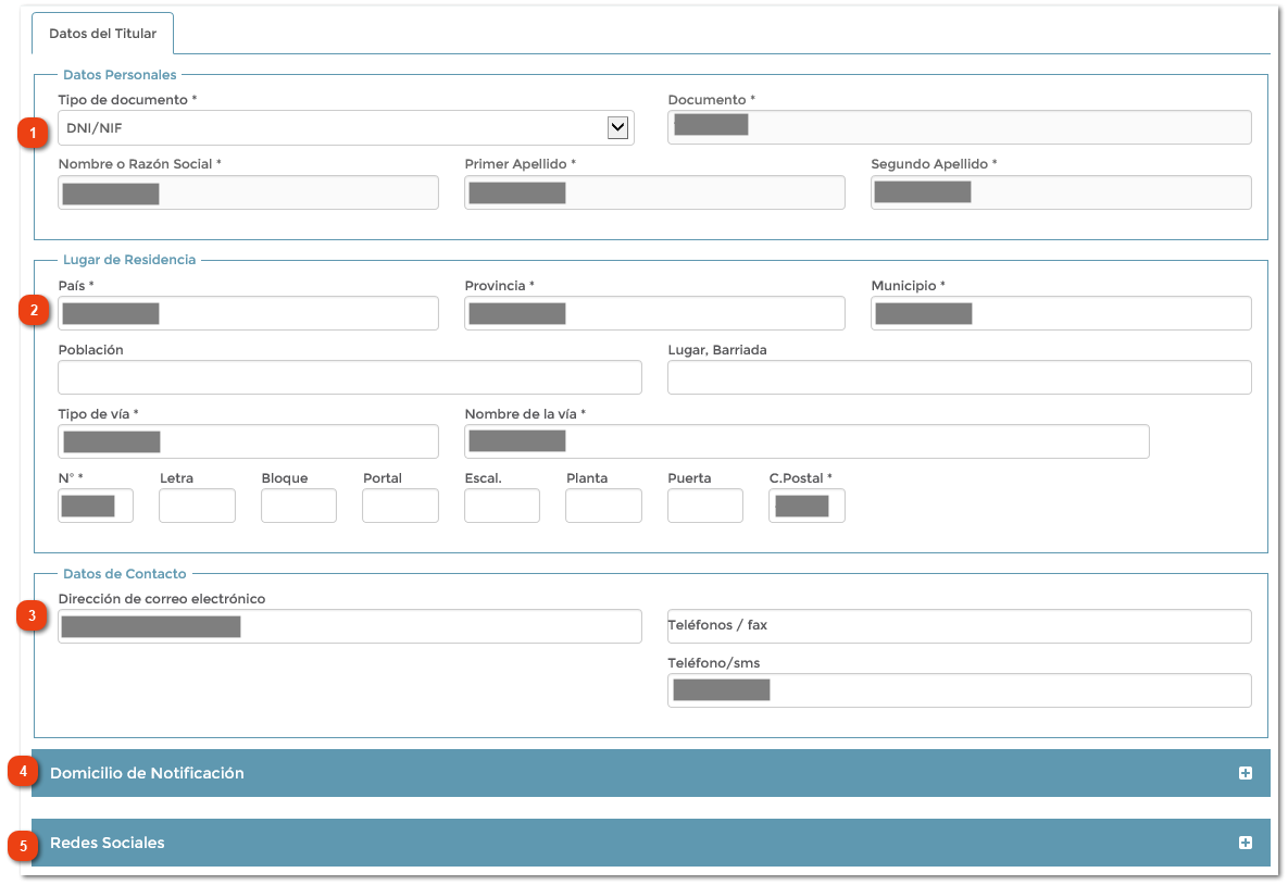 2.1.7.1. Datos del titular
